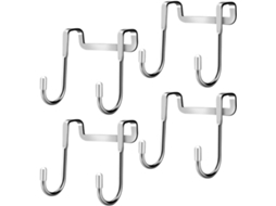 Conjunto De 4 Ganchos Duplos Em Formato S Para Pendurar Na Porta, Aço
