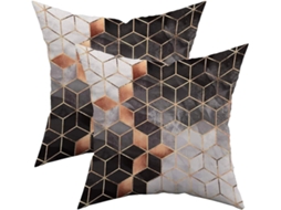 Conjunto De 2, Capa De Almofada Decorativa Colorida Com Estampa Geométrica, Almofadas Macias E Aconchegantes Para Sofá-cama, Sofá De Fazenda, Manual 4