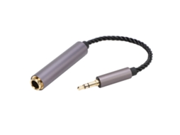 Cabo Adaptador EOOCOO de áudio estéreo fêmea 6,35mm para macho 3,5mm