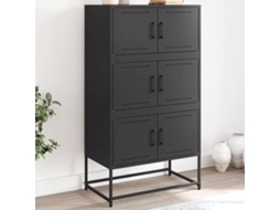 Aparador 68,5x38,5x123,5 cm Acero Negro