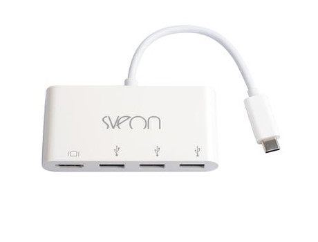 Sveon Sct502 Hub de Interface Usb 3.2 Gen 1 3.1 Gen 1 Type-C 5000 Mbit/S Branco