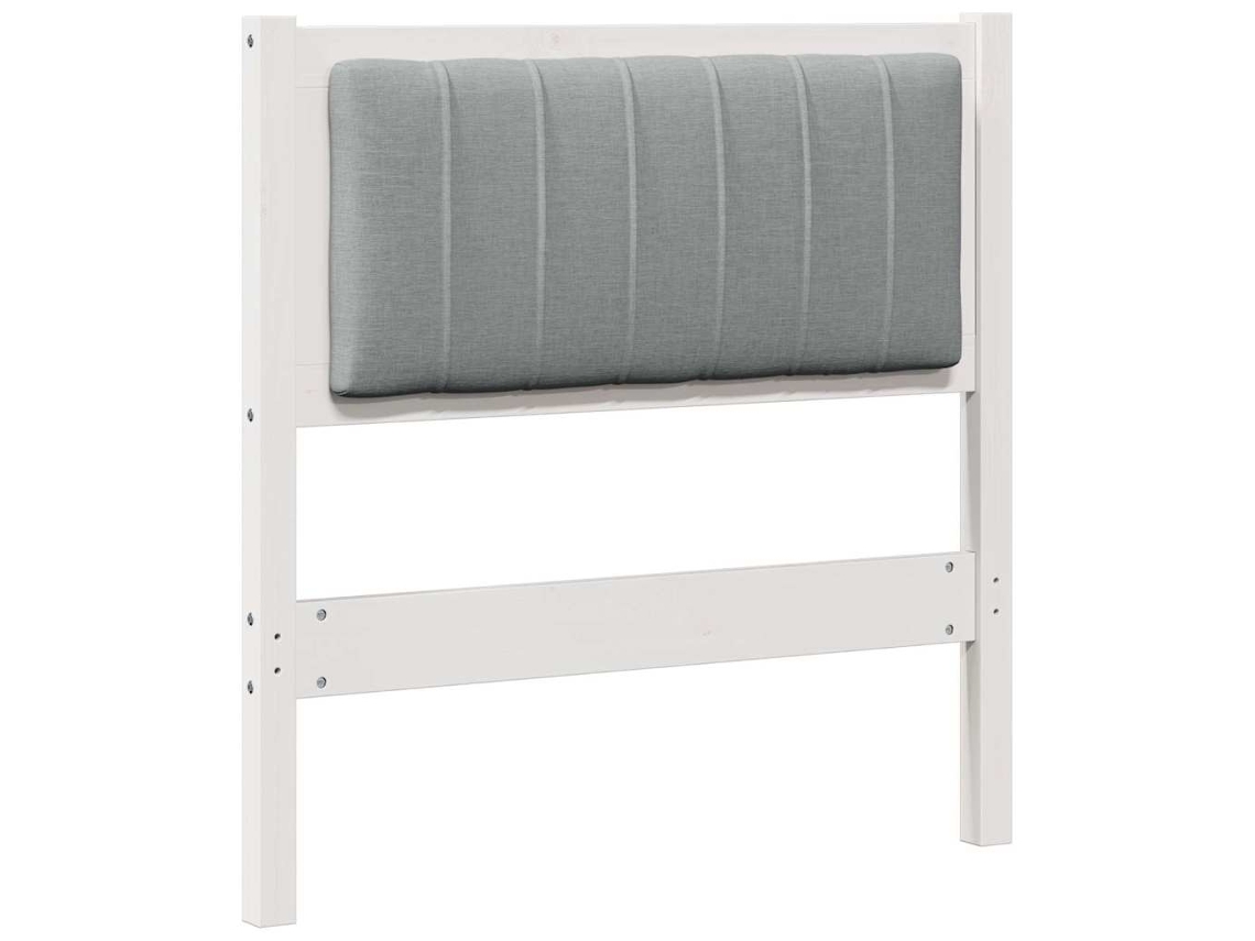 Cabeceira Estofada Branco com Madeira de Pinheiro Sólida MAISON EXCLUSIVE (80x0x0 cm)
