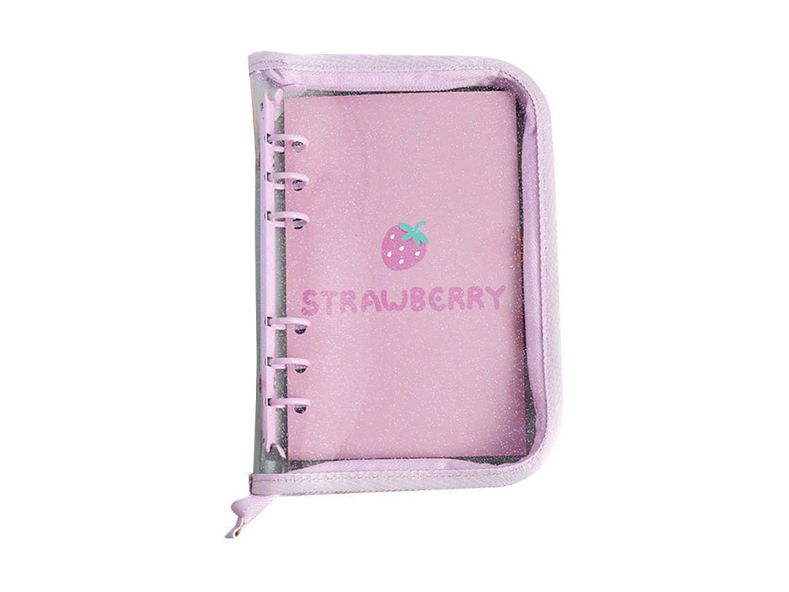 Pasta de Folhas Soltas A5/ A6 com 6 Furos e Zíper, Ideal para Cadernos, Agendas e Organizadores de Fotos BRILVIBERA