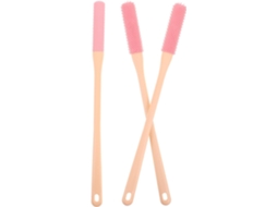 Conjunto de 3 esponjas de limpeza rosa Macia Drunken Scovas para limpeza de dois pés