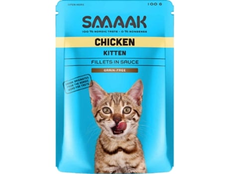 Comida Húmida Para Gato Júnior Sem Cereais Frango Saquetas Smaak
