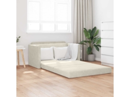 Vidaxl Sofá-cama Creme 124 X 71 X 78 Cm Veludo