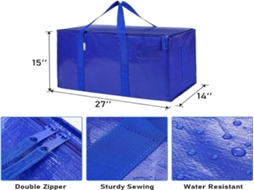 Lurelia Saco Organizador 69 X 35 X 38 Cm Para Roupas, Roupa De Cama E Mudanças, Pe, Hermético E Fecho Zíper