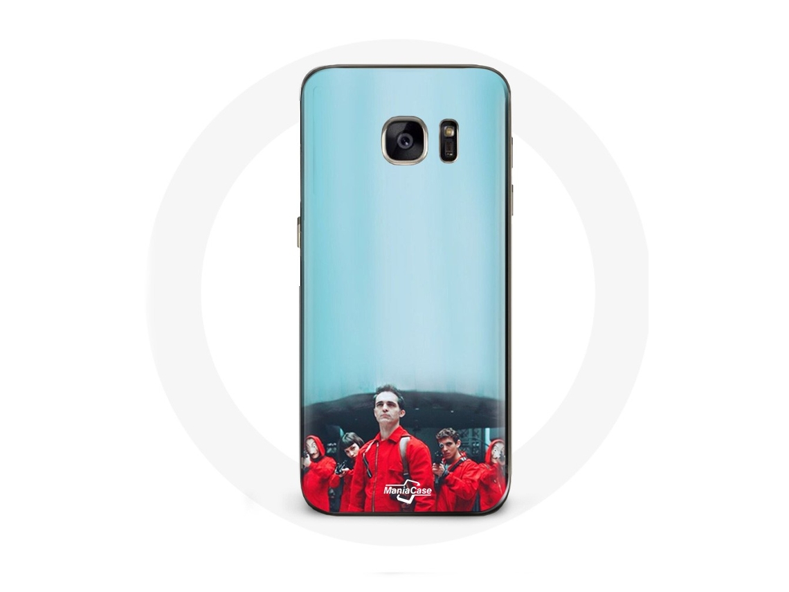 Capa para Samsung galaxy S6 La casa de papel Berlim Rio eTokyo Fundo azul