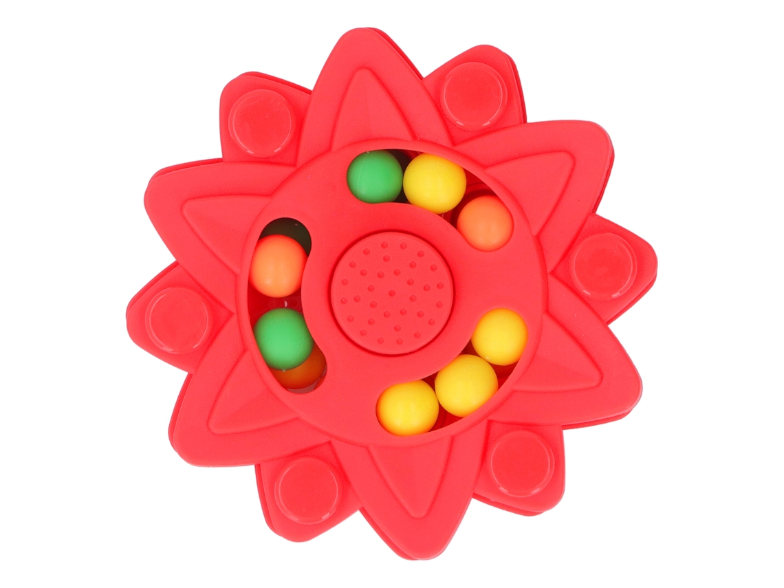 Brinquedo De Feijão Giratório Para Aliviar Ansiedade E Melhorar Coordenação Vermelho