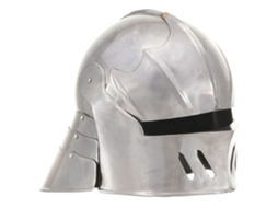 Vidaxl Capacete De Cavaleiro Medieval Réplica Larp Aço Prateado