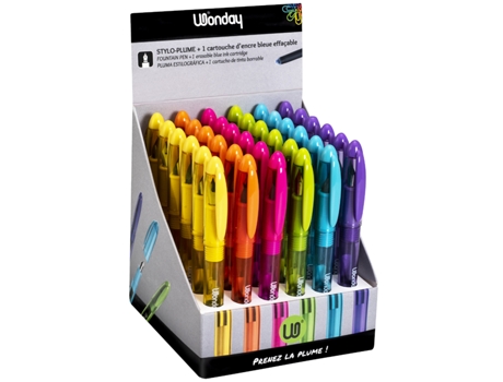 Caneta-Tinteiro WONDAY Min O Cores Sortidas Display 36