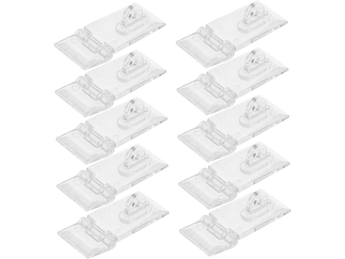 Conjunto De 10 Caixas Joias Em Acrílico Transparente Com Fecho Fivela Simples, Sem Necessidade De Furar, Ideais Para