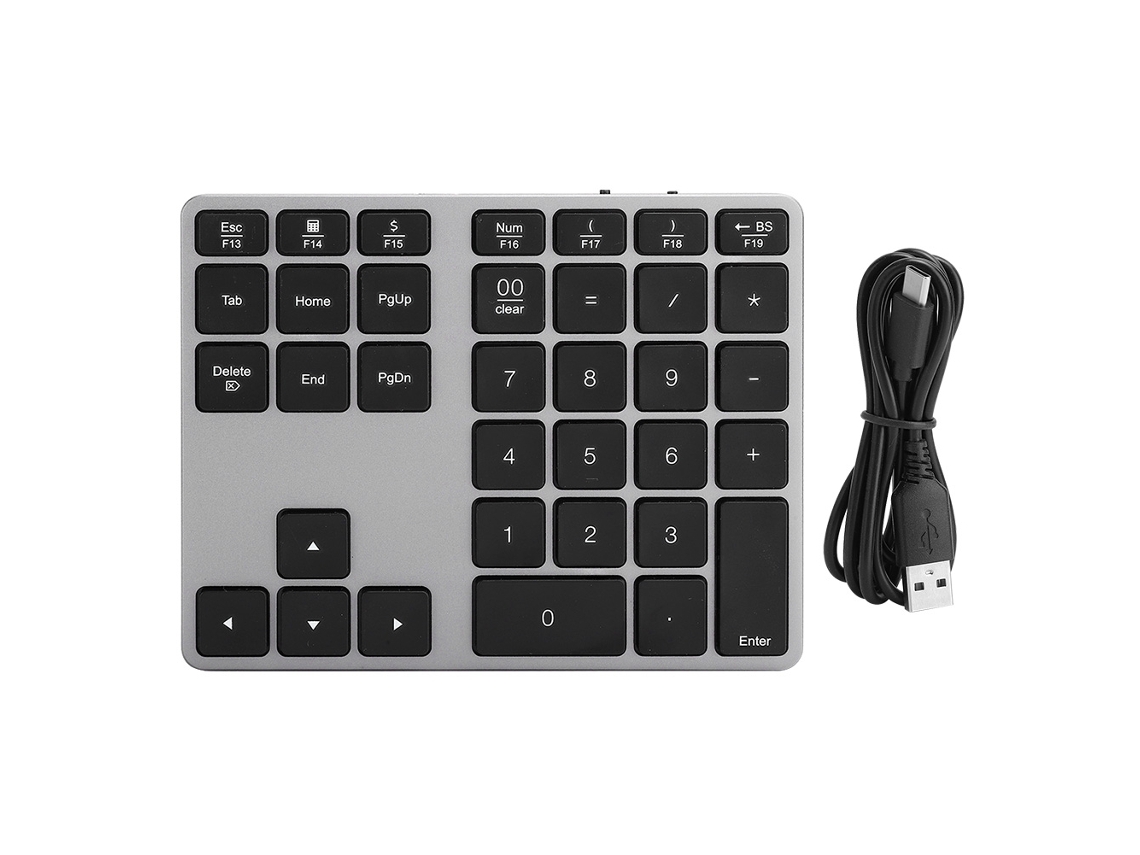 Teclado Numérico Sem Fio Recarregável Bluetooth LAXISCREED