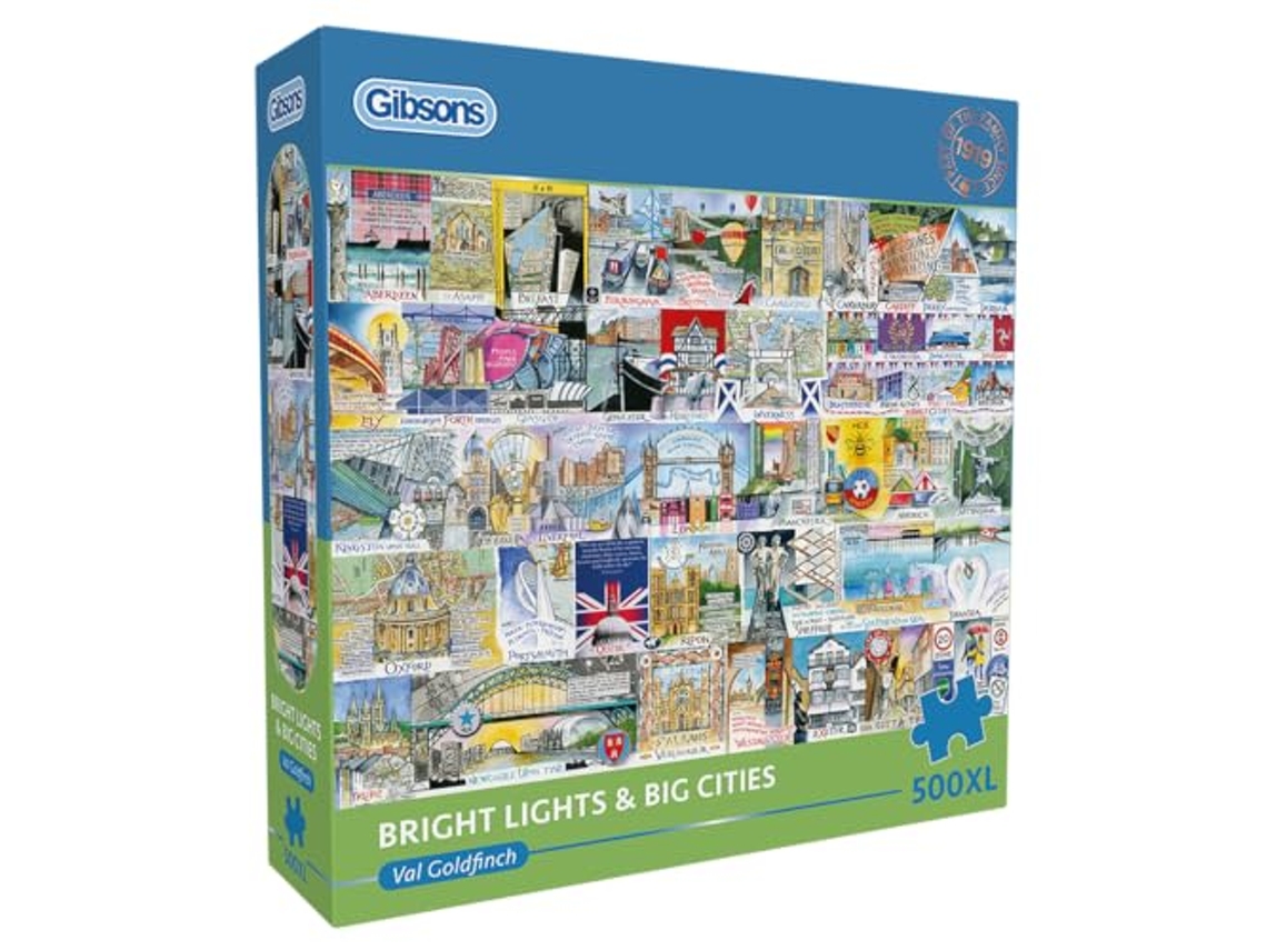 Quebra Cabeça Gibsons Bright Lights Big Cities 500 Peças Xl Educativo