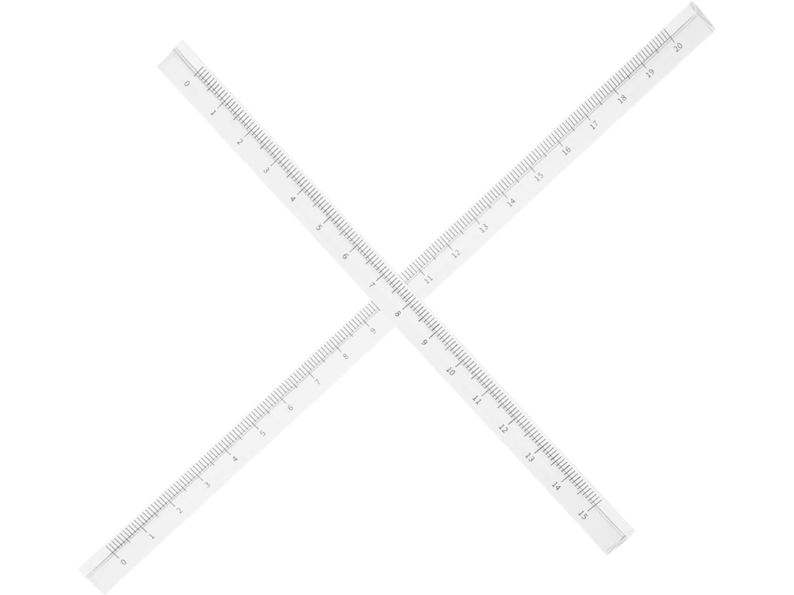 Régua Transparente Sewroro 2 Peças De Plástico Para Estudantes, Ferramenta De Medição Transparente Para Arquitetura