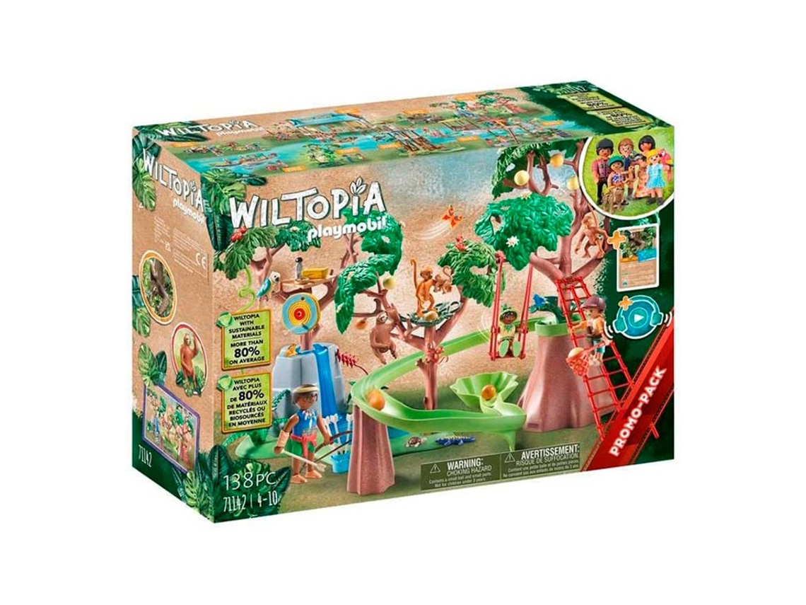 Wiltopia Playground Jungla Tropical PLAYMOBIL (Idade minima recomendada: 4 anos)