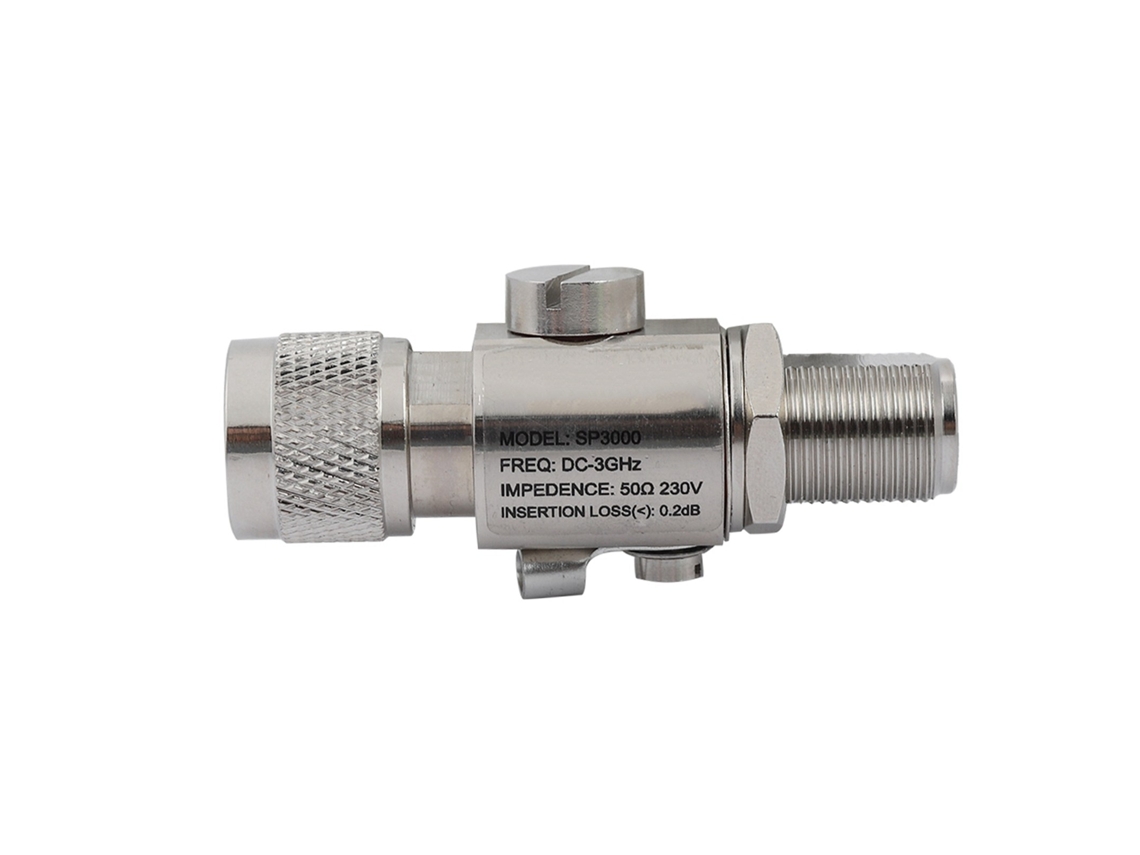 Protetor De Surto Contra Raio Coaxial N Macho Para N Fêmea Banda Completa Dc-3ghz
