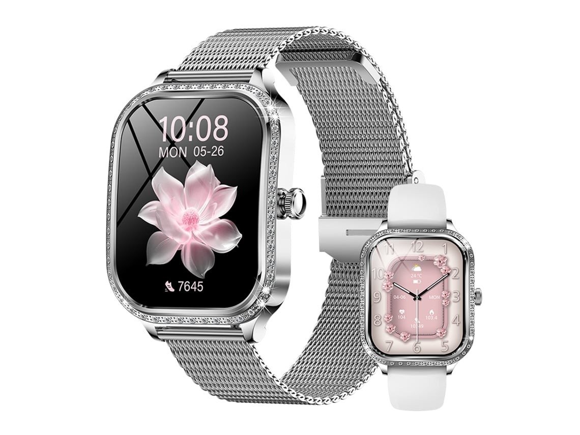 Smartwatch Mk88 Com Bluetooth E Design Moderno (prata)