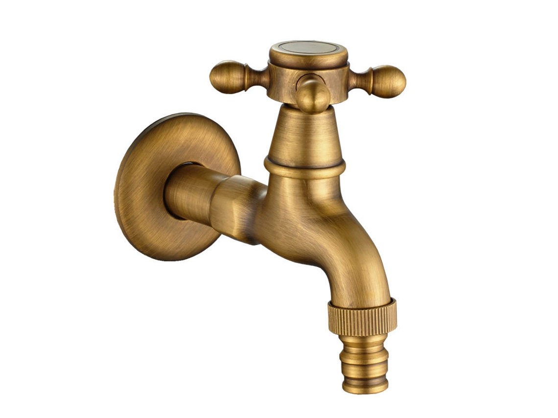 Válvula Para Torneira, Para Montagem Na Parede, Vintage Em Latão Maciço Com Placa De Vedação, Piscinas, Banheiros, Cozinhas E Vasos Sanitários
