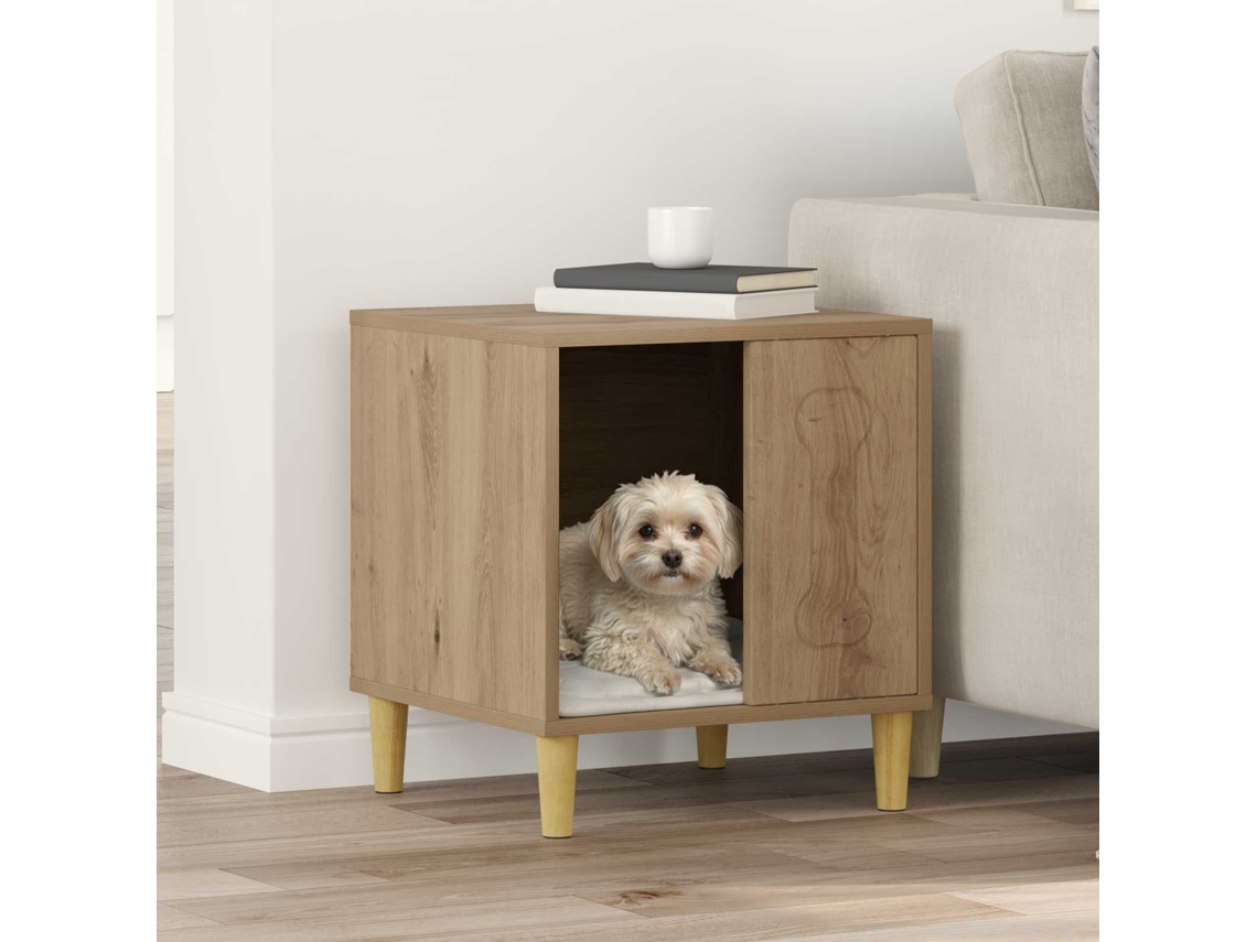 Vidaxl Casinha Para Cachorro Carvalho Artisian 44 X 42 X 49 Cm