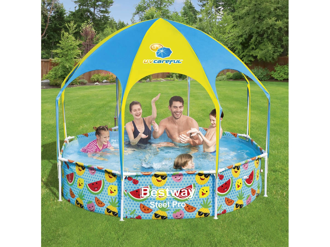 Piscina Infantil Tubular Desmontável BESTWAY SplashInShade 244x51 cm