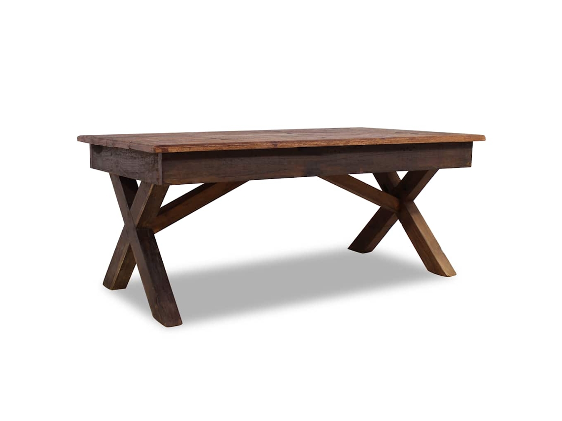 Vidaxl Mesa De Centro 110x60x45 Cm Mistura De Madeiras Recicladas