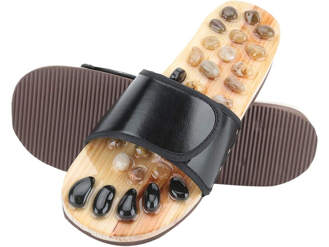 Chinelo SFUSHOS de massagem com pedras para relaxamento