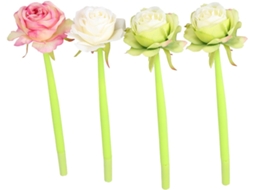 Conjunto De 4 Canetas Em Gel Com Design Rosa Criativas Para Escrita,