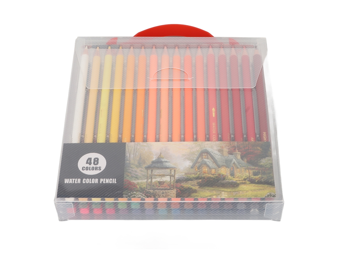 Lápices De Agua Profesionales 48 Colores Vibrantes Para Pintura Y Colorear