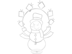 Luz Decorativa de Natal com Boneco de Neve em Metal LAXISCREED