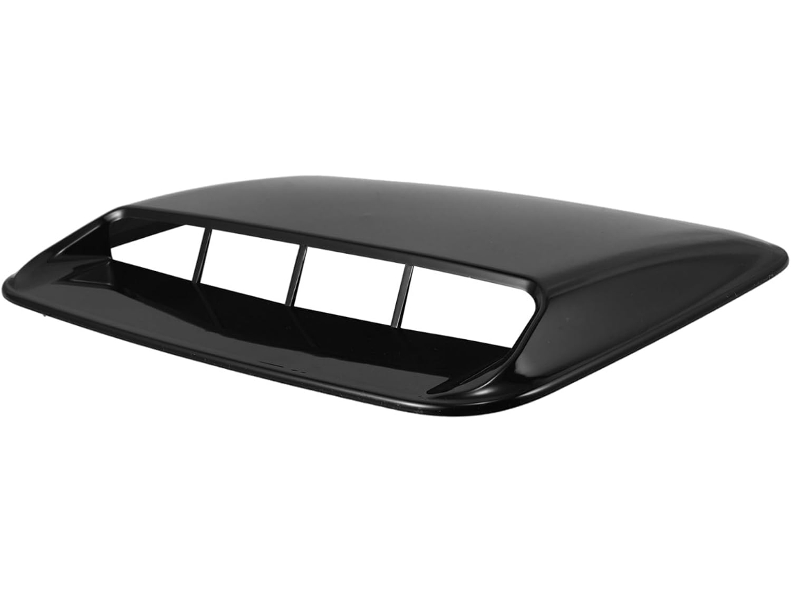 Adesivo decorativo falso para tampa de ventilação do capô do carro na cor verde brilhante.