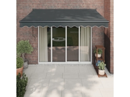 Vidaxl Toldo Retrátil Automático 3x2,5 M Antracite