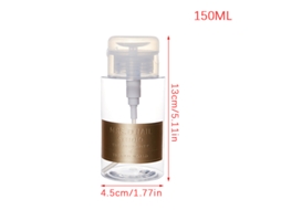 Frasco De Esmalte Reutilizável (150ml) Com Bomba Dosadora E Acessórios Para Unhas.