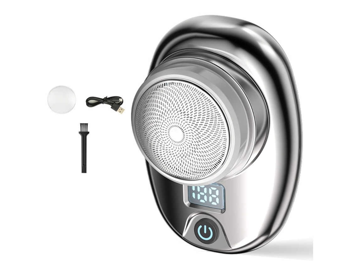 Mini Barbeador Barbeador Elétrico para Homens com Tela Lcd Aparador de Barba Portátil de Bolso JEDBESETZT