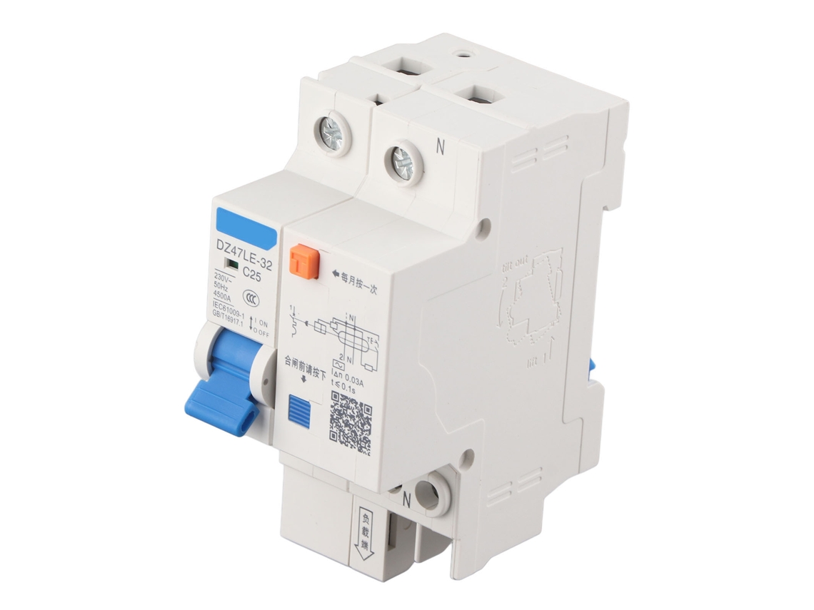 Disyuntor de Protección Contra Fugas Dz47le 32 1p+n C25 25a