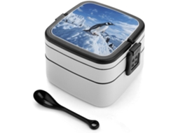 Lancheira Bento Retangular, Empilhável, À Prova De Vazamentos, Com Design Minimalista Moderno E Dupla Camada, Da Snow