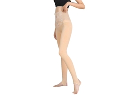 Meias Calcinhas de Inverno Quentes com Modelador de Corpo Elástico 3 Peitões Cintura Alta Controle Abdominal