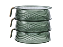 Capa Alimentar Insulada Transparente Verde Empilhável Multicamadas À Prova de Poeira Capa Térmica para Armazenamento de Vegetais 3 Camadas NEVEANCE