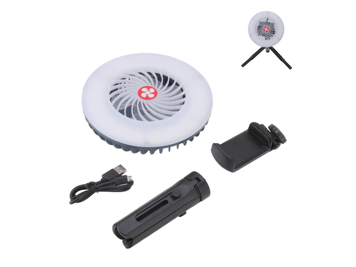 Lanterna Camping com Ventilador Usb Recarregável