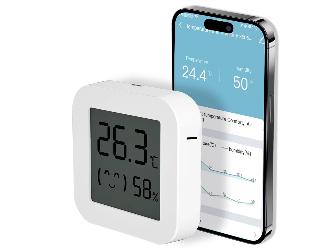 Medidor de Temperatura e Umidade Digital com BT, Alta Precisão | S/MARCA