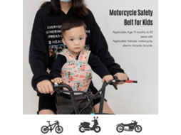 Mali cinto de Segurança Infantil para Motocicleta com Fecho de Trava e Faixa Refletiva Ajustável