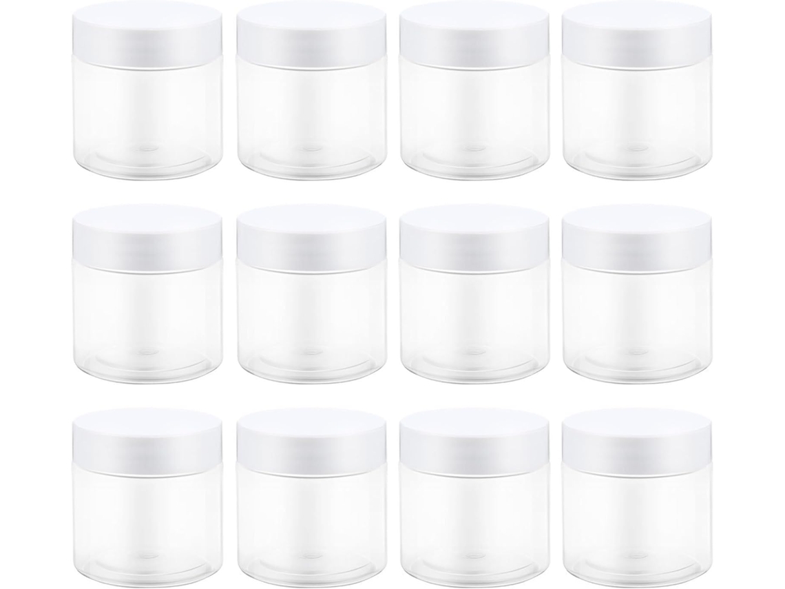 Conjunto De 12 Potes Cosméticos Redondos Com Tampas Herméticas E À Prova De Vazamentos