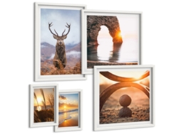 Conjunto De Pinturas Natureza Animais Selvagens Em Harmonia Espelharte (5 Peças)