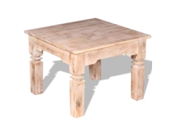 Vidaxl Mesa De Centro Em Madeira De Acácia 60x60x45 Cm