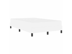 Conjunto 1 Estrutura Da Cama Vidaxl Branco Tecido (120 X 190 Cm)