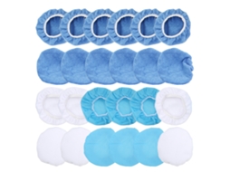 Kit Com 24 Discos De Polimento De Microfibra De Algodão Não Tecido De 150 Mm Para Carros, Motos E Barcos Aquaforge (6 Polegadas)