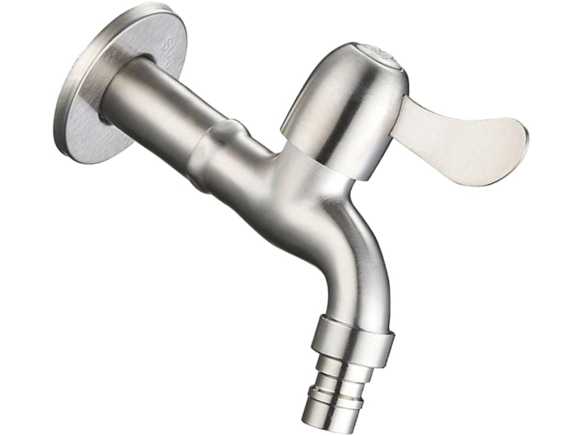Torneira De Parede Em Aço Inoxidável Para Máquina De Lavar Roupa, Com Água Fria, Design Alongado E D Gokoco