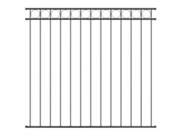 Conjunto 1 Cerca Moderna Vidaxl Cinzento Aço (170 X 150 Cm)