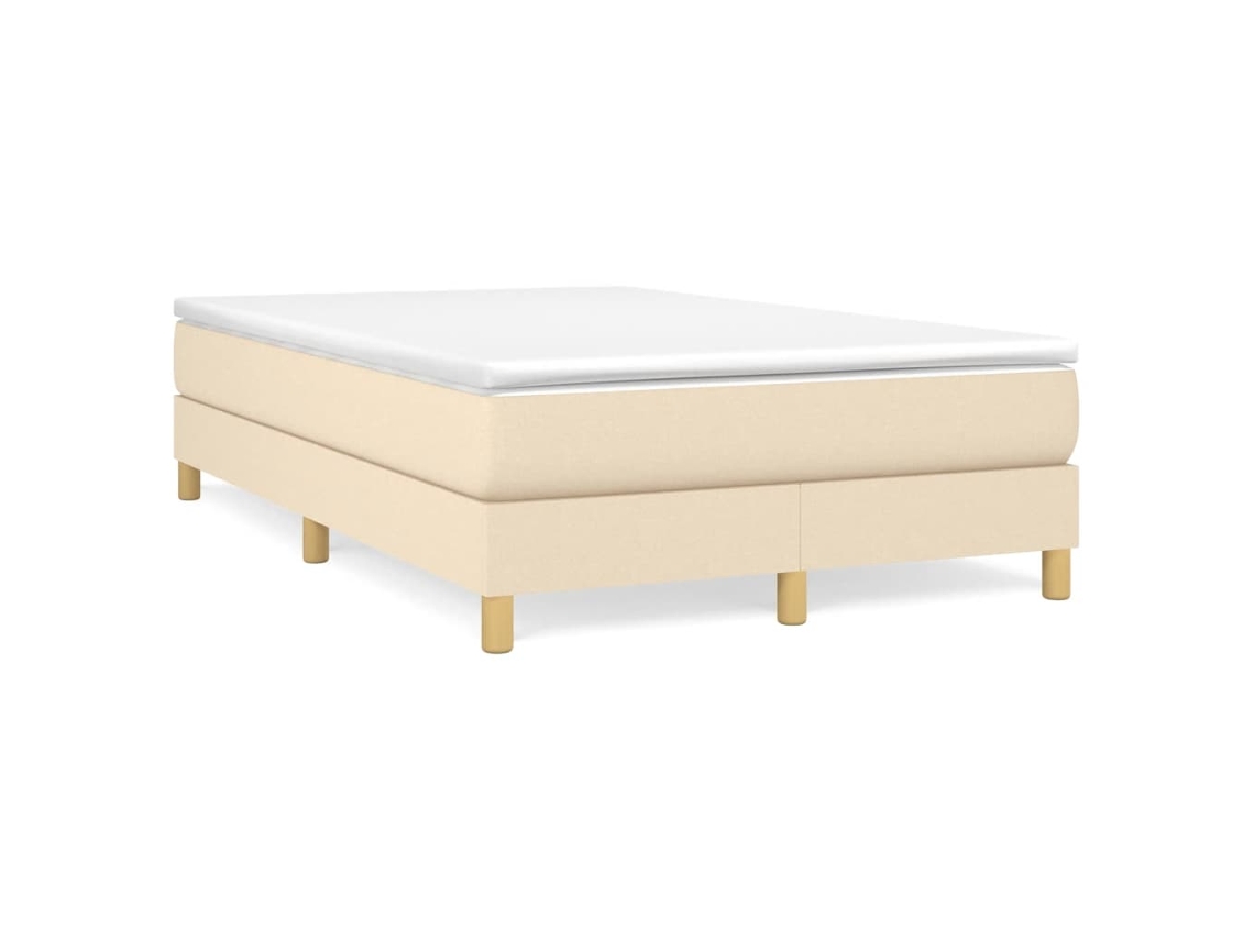 Estrutura de Cama com Molas Tecido Cor Creme MAISON EXCLUSIVE (120x200 cm)