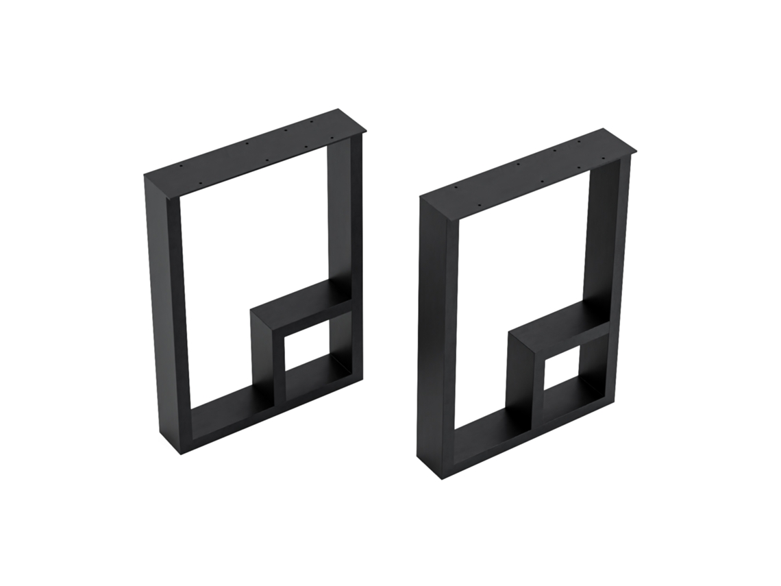 Conjunto de 2 Pernas de Mesa de Apoio Kauhava Aço 42X30Cm Preto [EN.CASA]